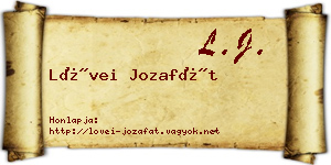 Lövei Jozafát névjegykártya